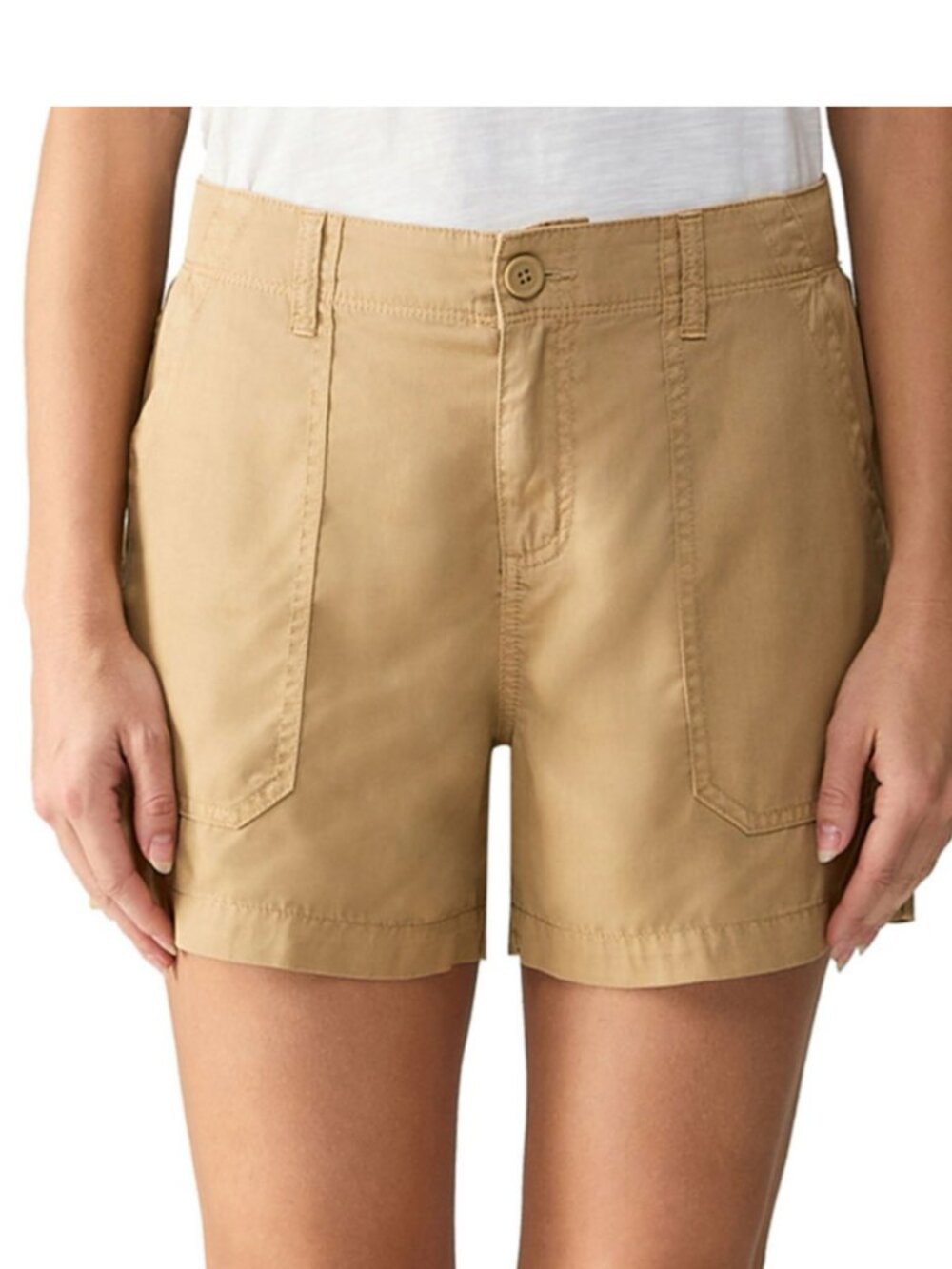 Social Standard Women's Mid Rise Fortune Tencel Short -Tan